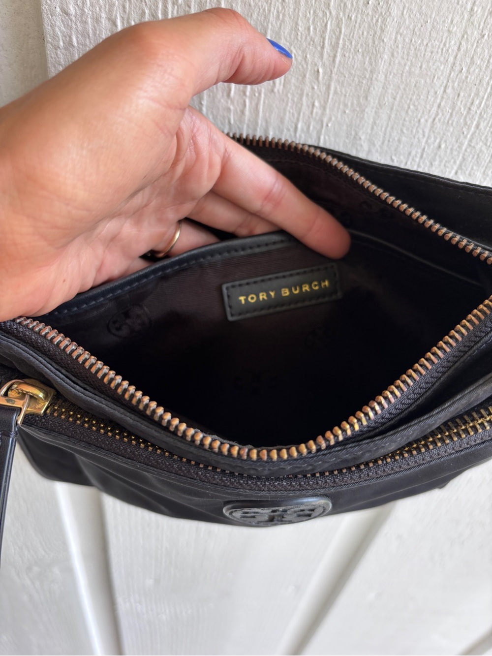 Tory Burch Black Nylon Crossbody with Gold Hardware - Picture 5 of 7